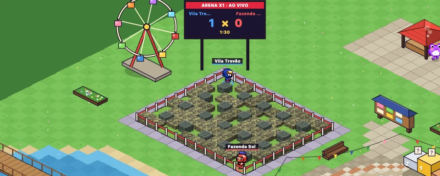 1v1 Arena: Bomberman, one against one, at the Fair